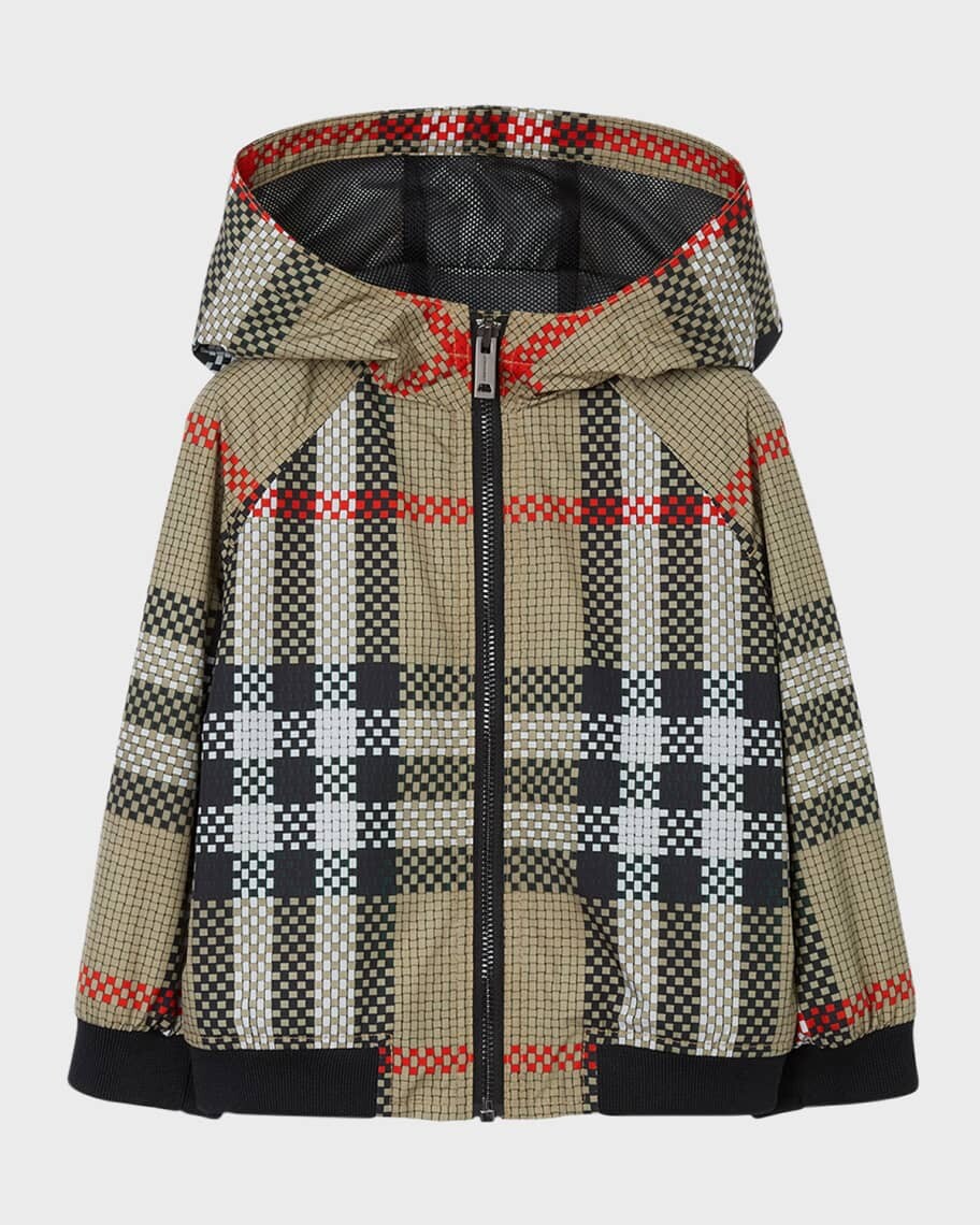 

Легкая куртка Troy в клетку для мальчиков, размер 12M-2 Burberry