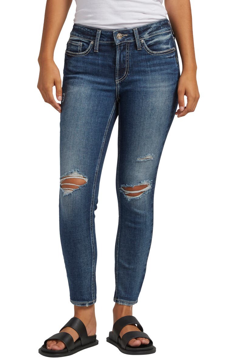 

Рваные укороченные джинсы скинни Suki SILVER JEANS CO.