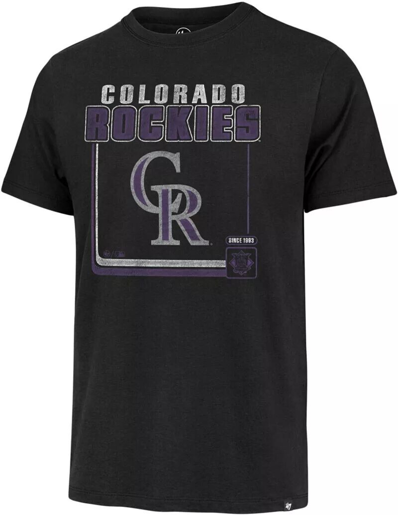 

Мужская черная футболка Colorado Rockies '47 Cooperstown Borderline Franklin