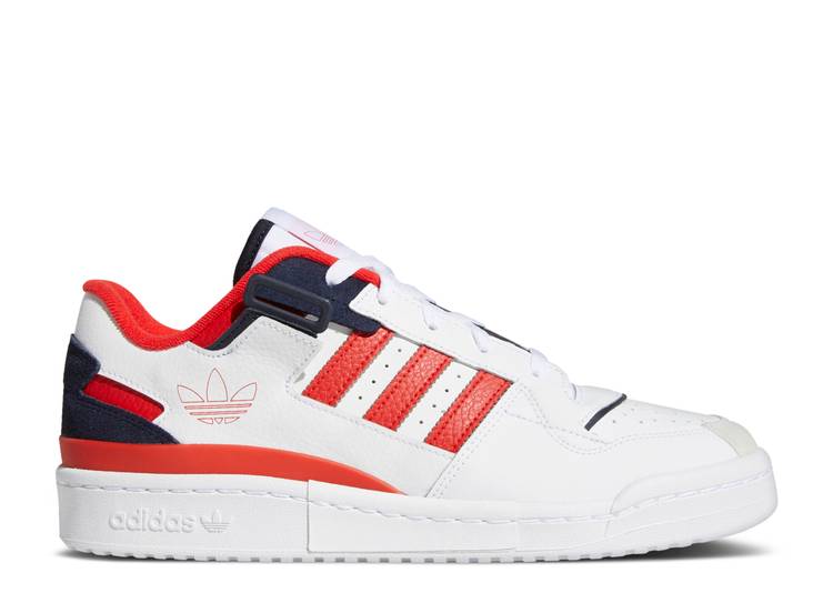 Кроссовки Adidas FORUM EXHIBIT LOW 'CLOUD WHITE RED', белый кроссовки wmns adidas originals forum exhibit low 2 ie7996 белый