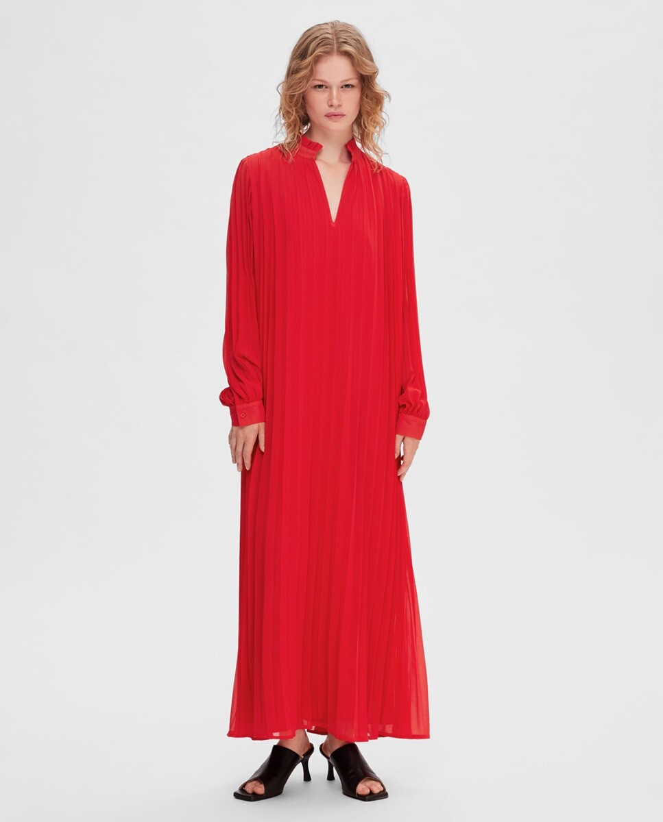 

Длинное женское платье Selected Femme, красный
