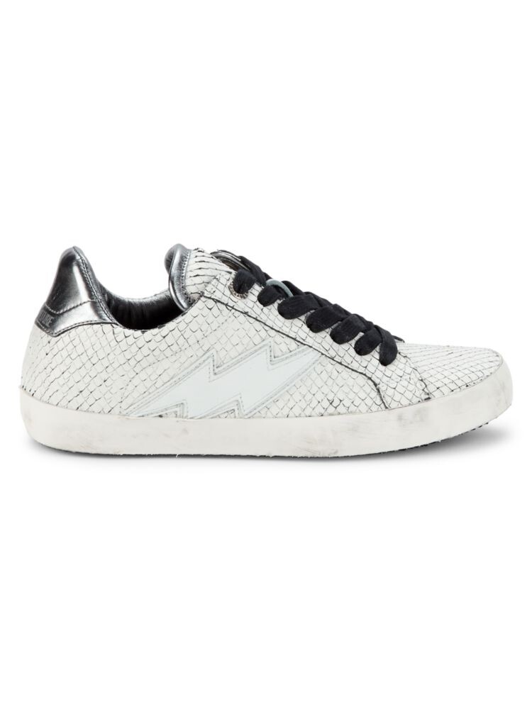 

Кожаные кроссовки Neo Keith с тиснением под змеиную кожу Zadig & Voltaire, белый