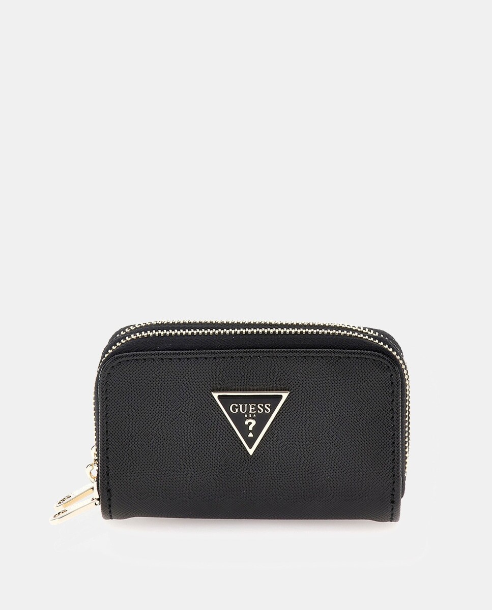 

Маленький черный кошелек на молнии Guess, черный