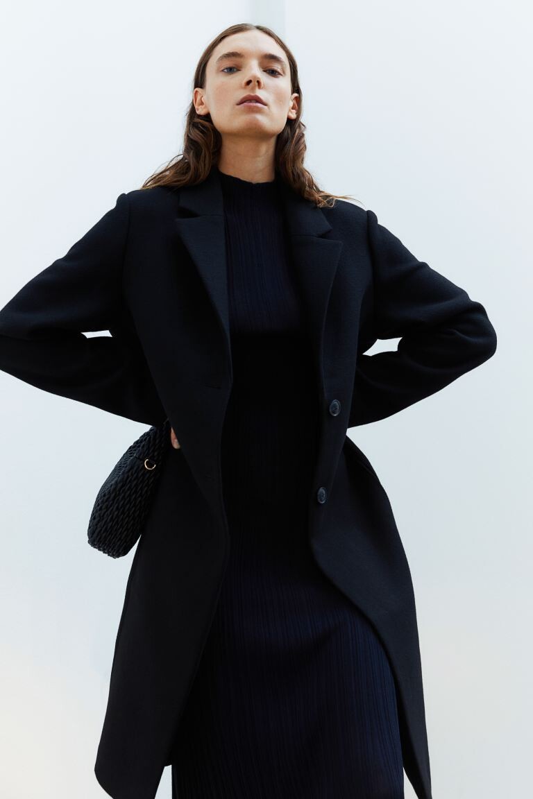 

Однобортное пальто из твила H&M