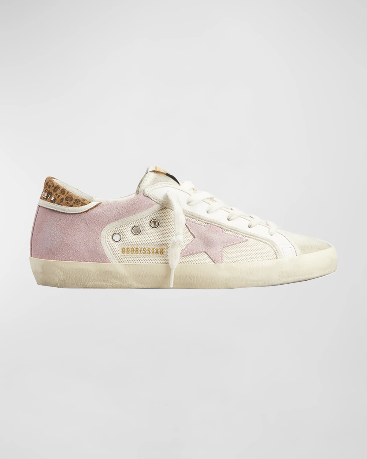 

Низкие кроссовки Superstar Net с леопардовым принтом Golden Goose, цвет Cremantique Pinkivorybeige Leo