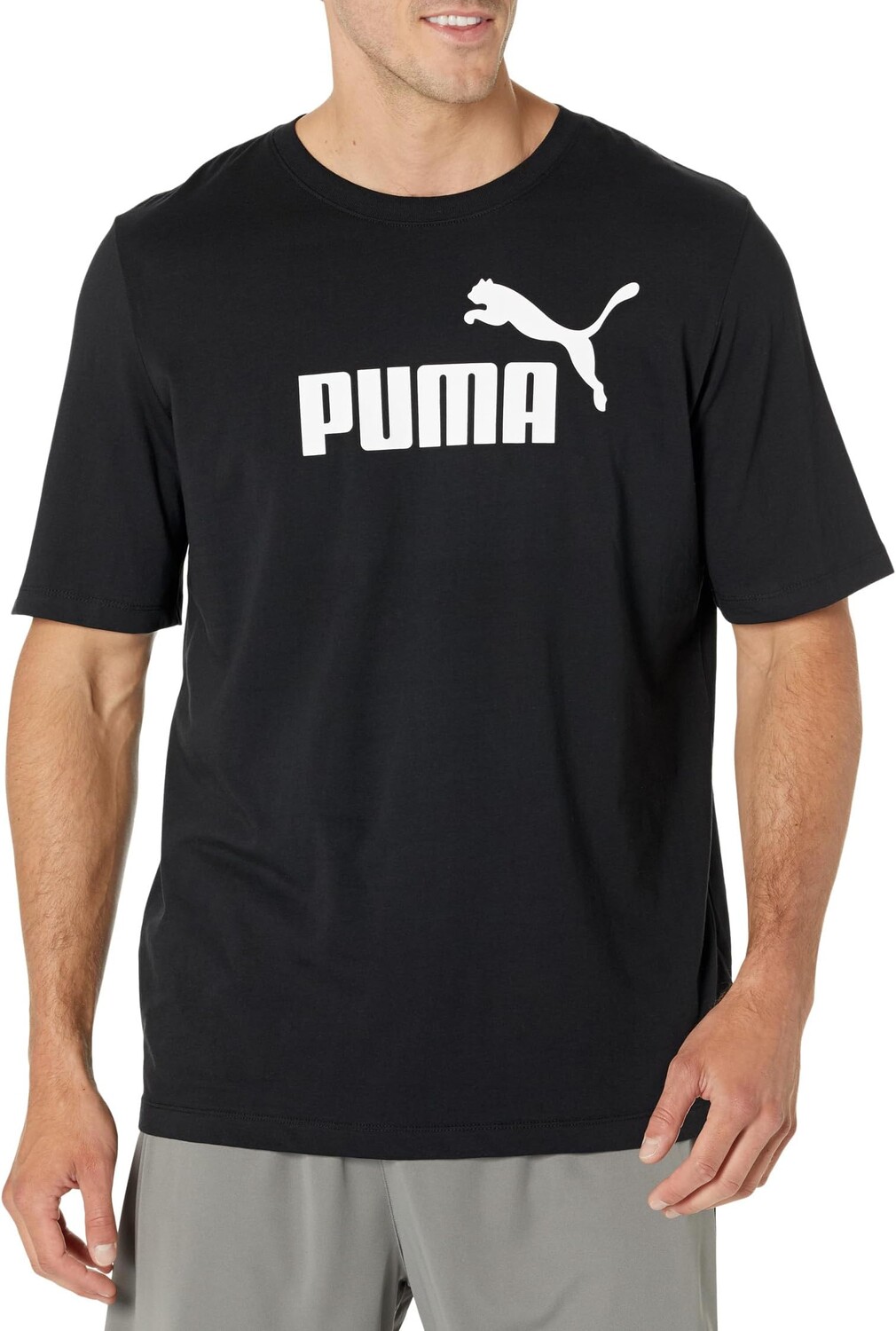 

Футболка с логотипом Big & Tall Essentials PUMA, цвет Puma Black