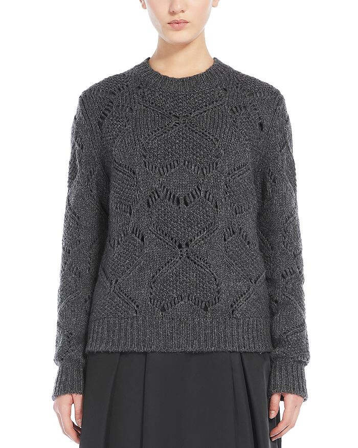 

Свитер открытой вязки Weekend Max Mara Simpaty, серый