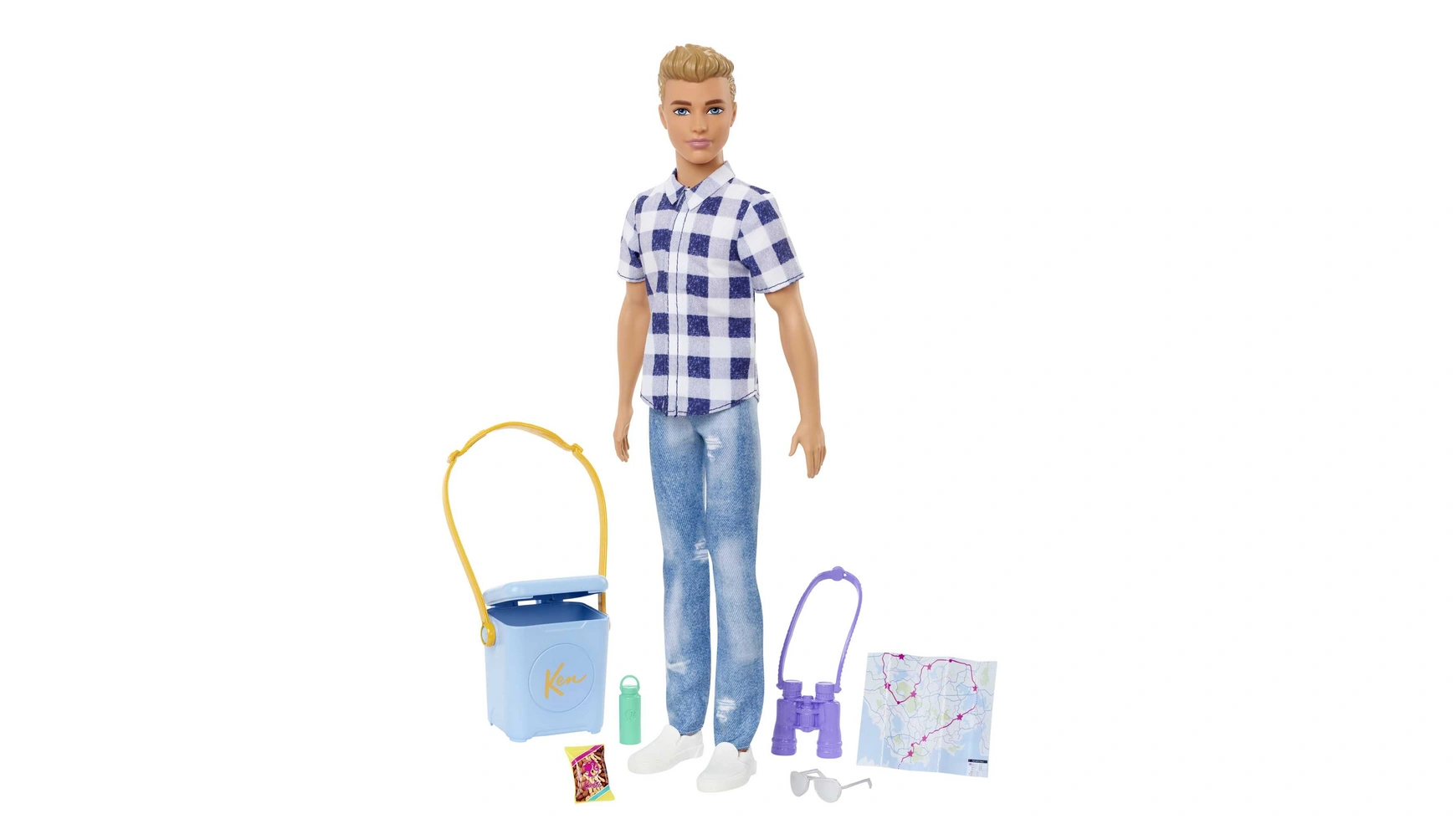 Походная кукла Barbie «Приключение для двоих» Кена и аксессуары. Игрушки для детей от 3 лет и старше