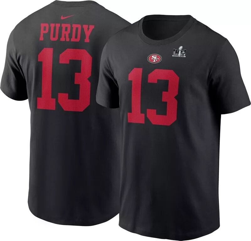 

Мужская футболка Nike Super Bowl LVIII 2024 Bound San Francisco 49ers Brock Purdy #13