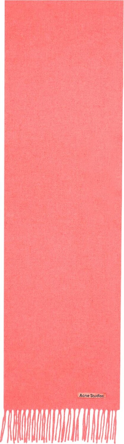 

Шарф Acne Studios Skinny Fringe Wool 'Fluo Pink Melange', разноцветный