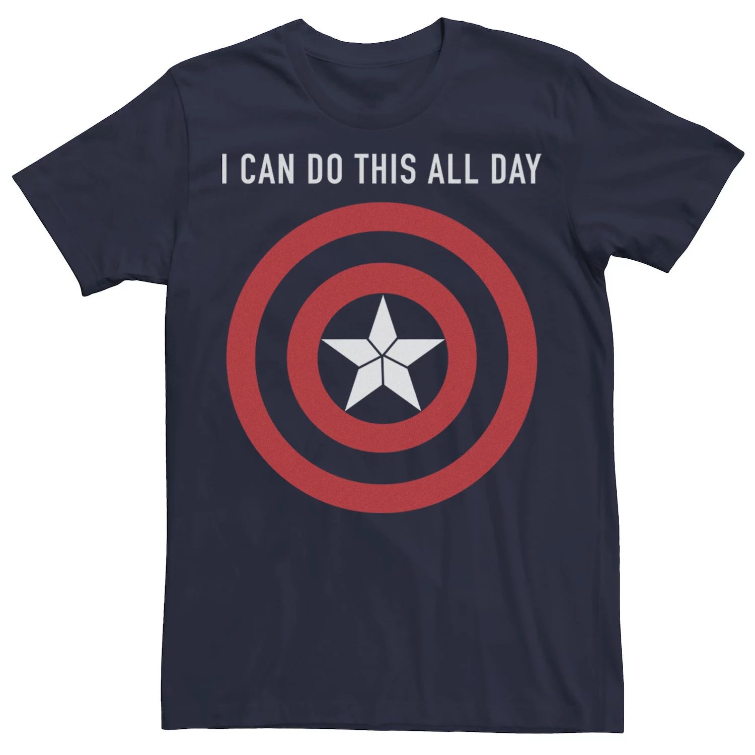 Мужская футболка с изображением портрета Капитана Америки I Can Do This All Day Shield Marvel