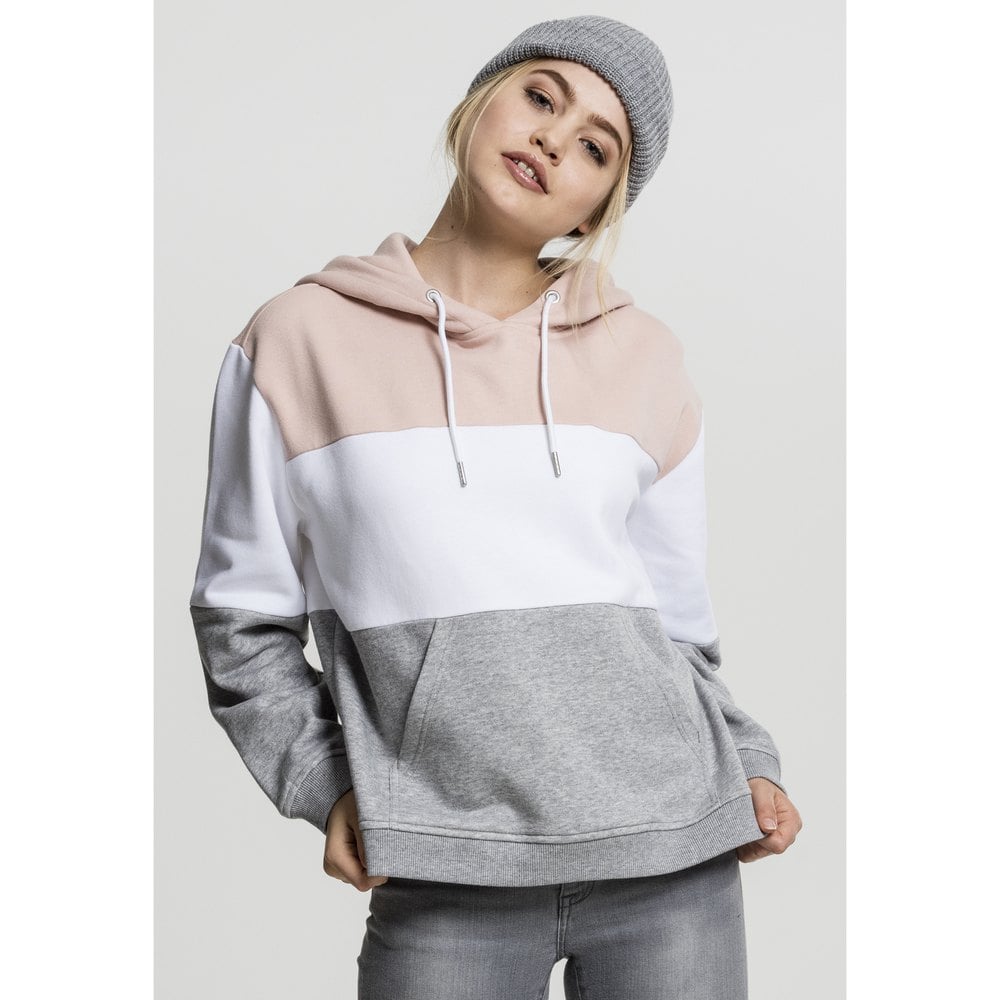 Толстовка Urban Classics Oversized 3-Tone, розовый