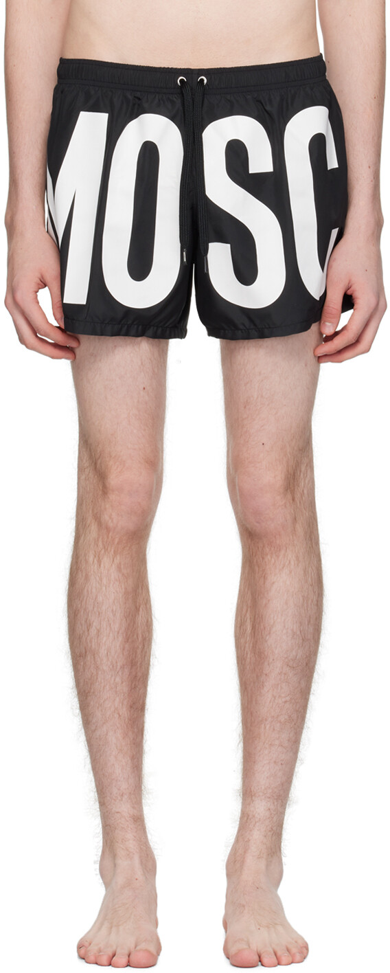 

Черные шорты для плавания с принтом Moschino, цвет Black