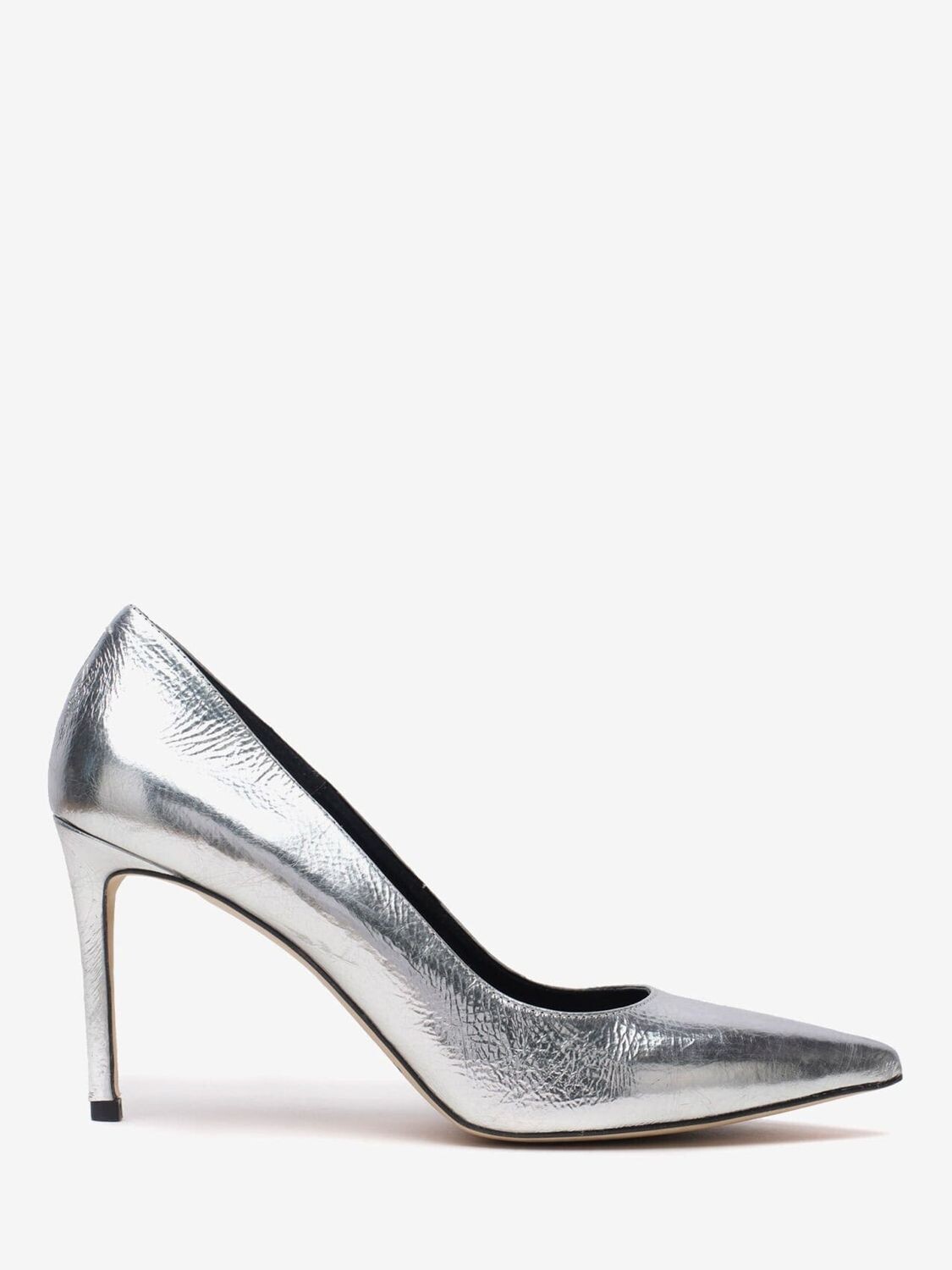 

Кожаные туфли-лодочки Mint Velvet Metallic, Серебряный