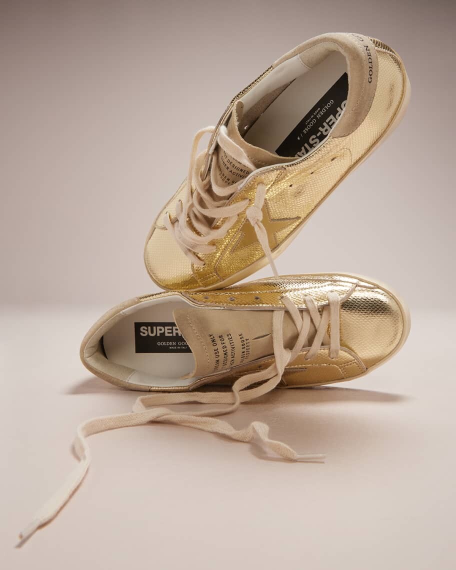 

Низкие кроссовки Superstar с металлическим тиснением Golden Goose