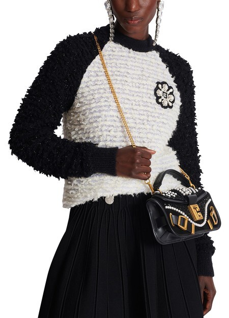 

Сумка Blaze из кожи с бисером Balmain, черный