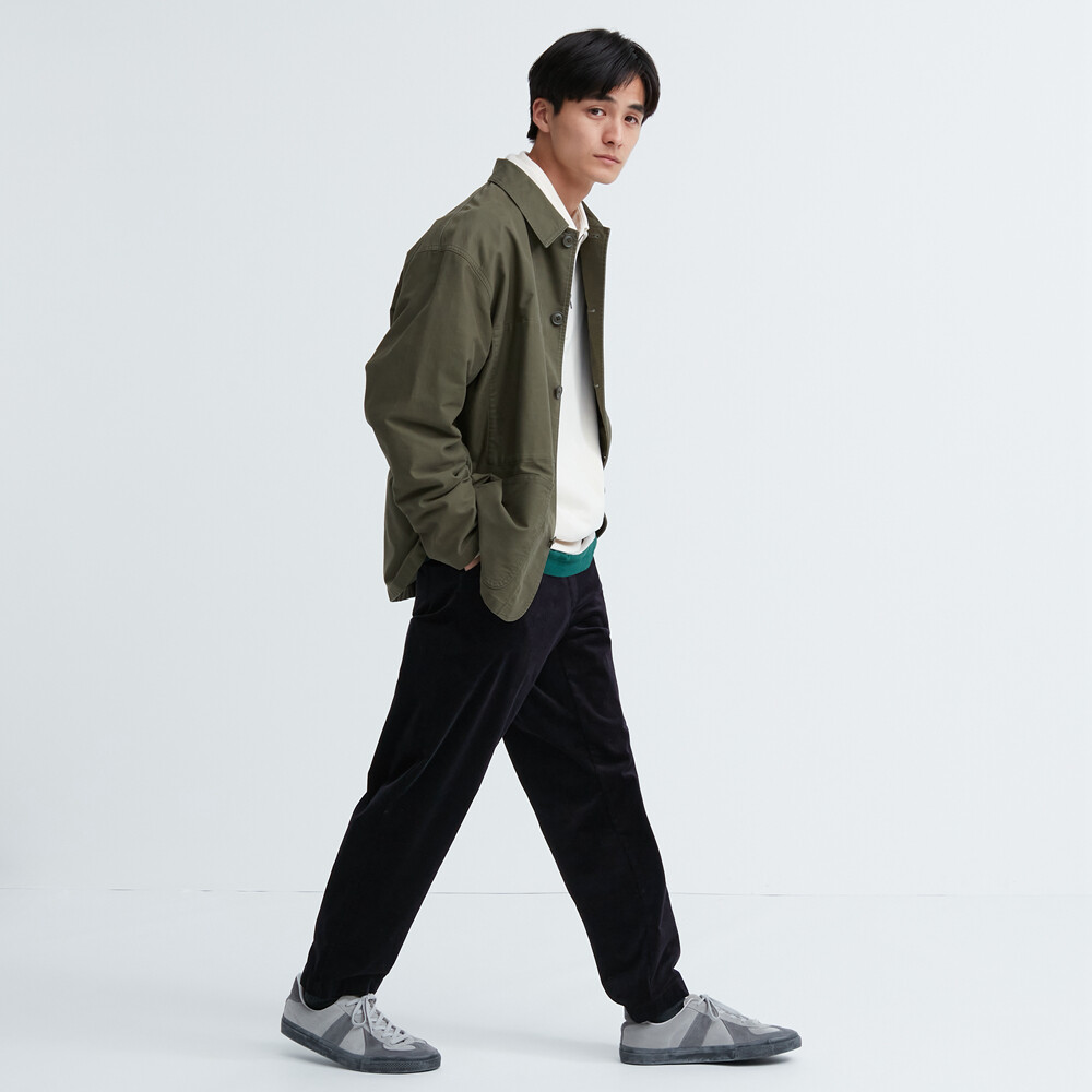 

Брюки Uniqlo эластичные узкие из хлопка и вельвета, черный