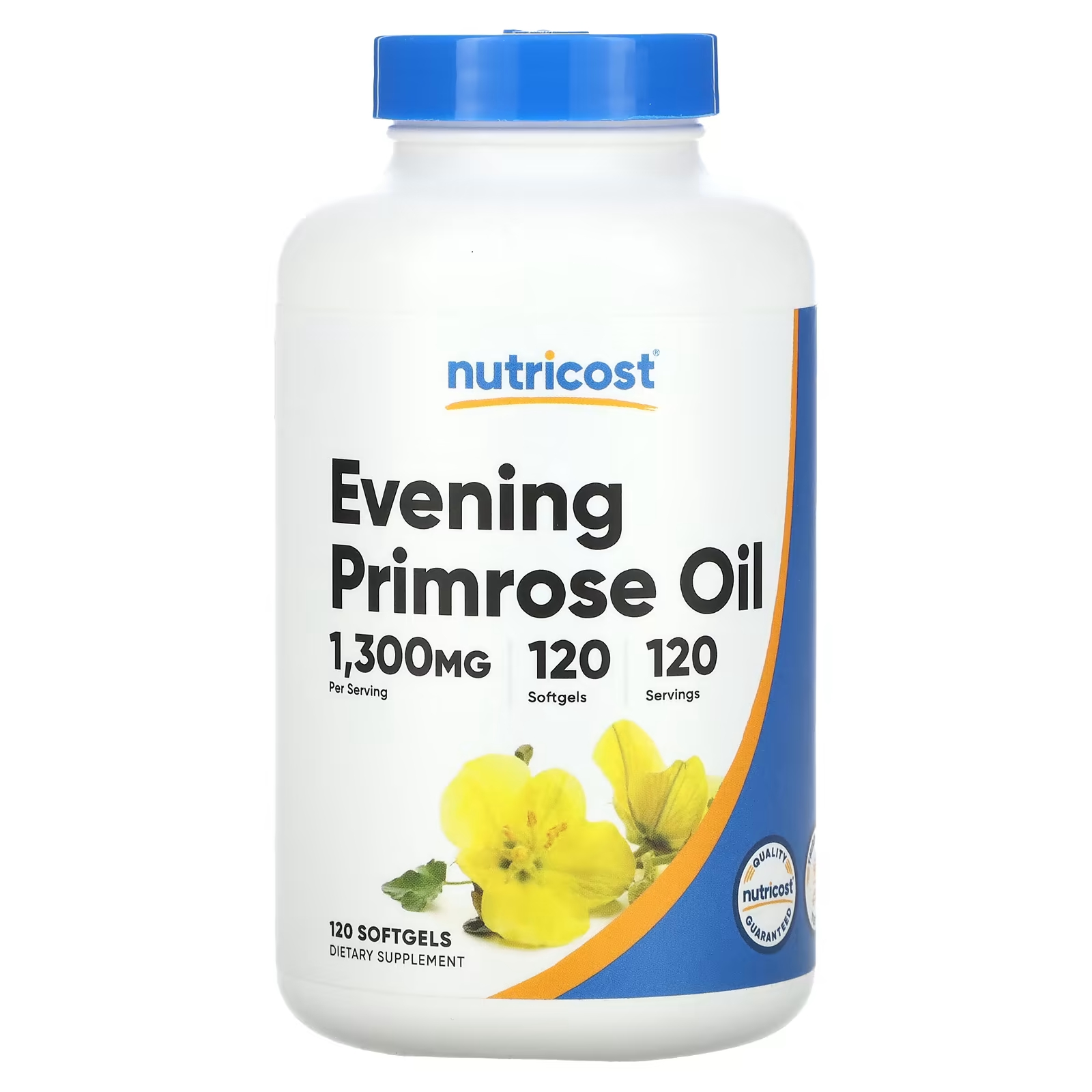 Масло примулы вечерней Nutricost, 1300 мг, 120 мягких таблеток масло вечерней примулы vital nutrients 250 мягких таблеток