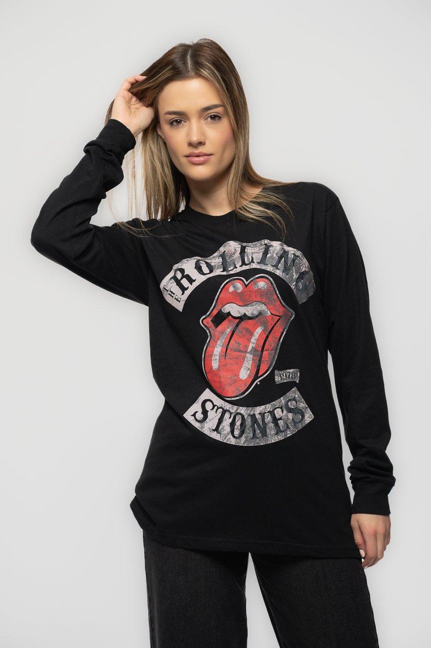 Футболка с длинным рукавом Tour 78 Rolling Stones, черный мужская футболка market x rolling stones dragon чёрный размер xl