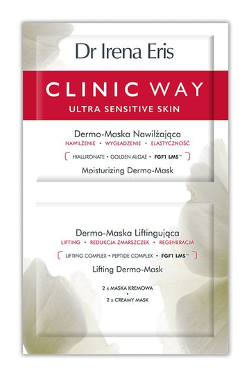 Дермо-маска увлажняющая + дермо-маска лифтинг, 2x6 мл Dr Irena Eris, Clinic Way цена и фото