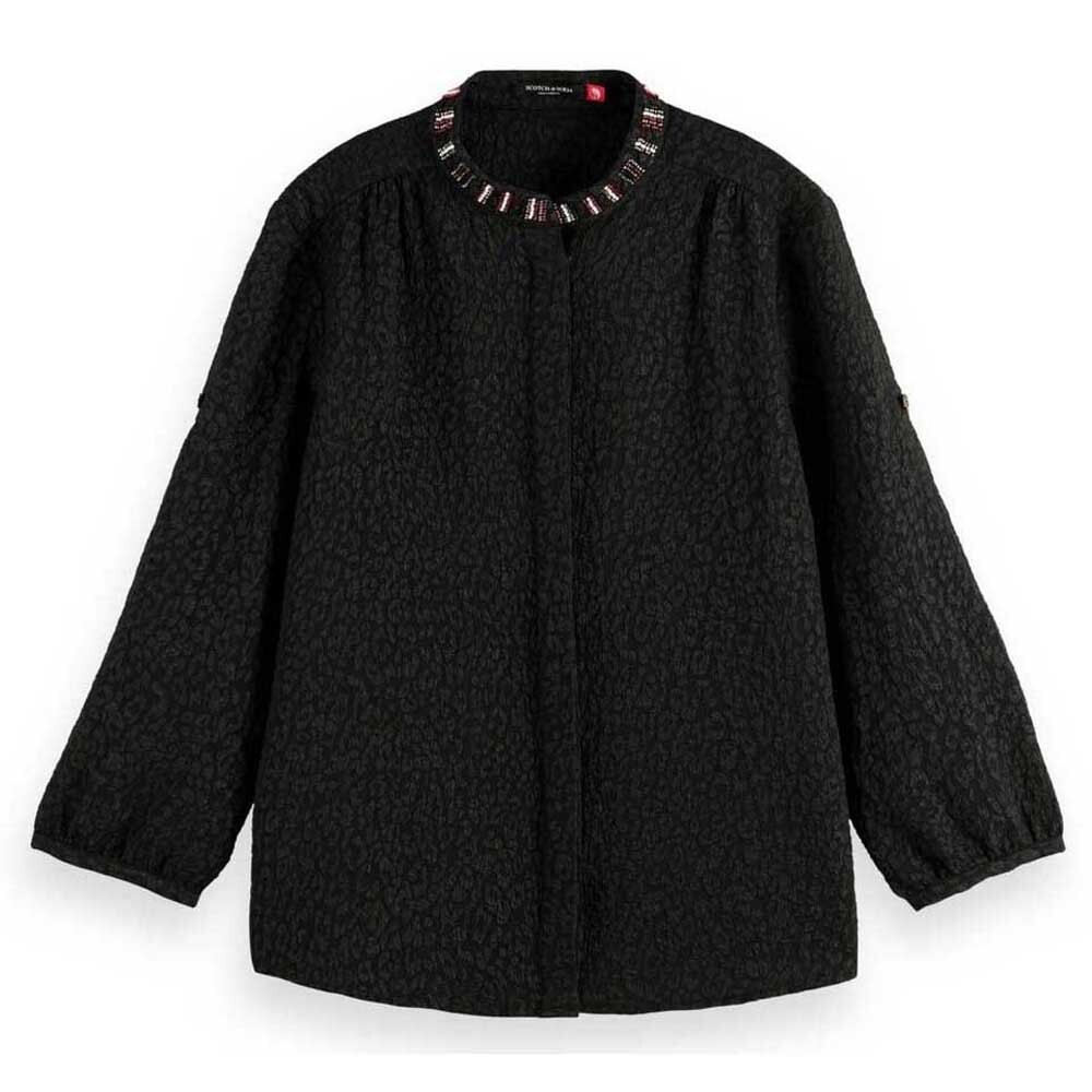 

Рубашка Scotch & Soda 173229 Jacquard, черный