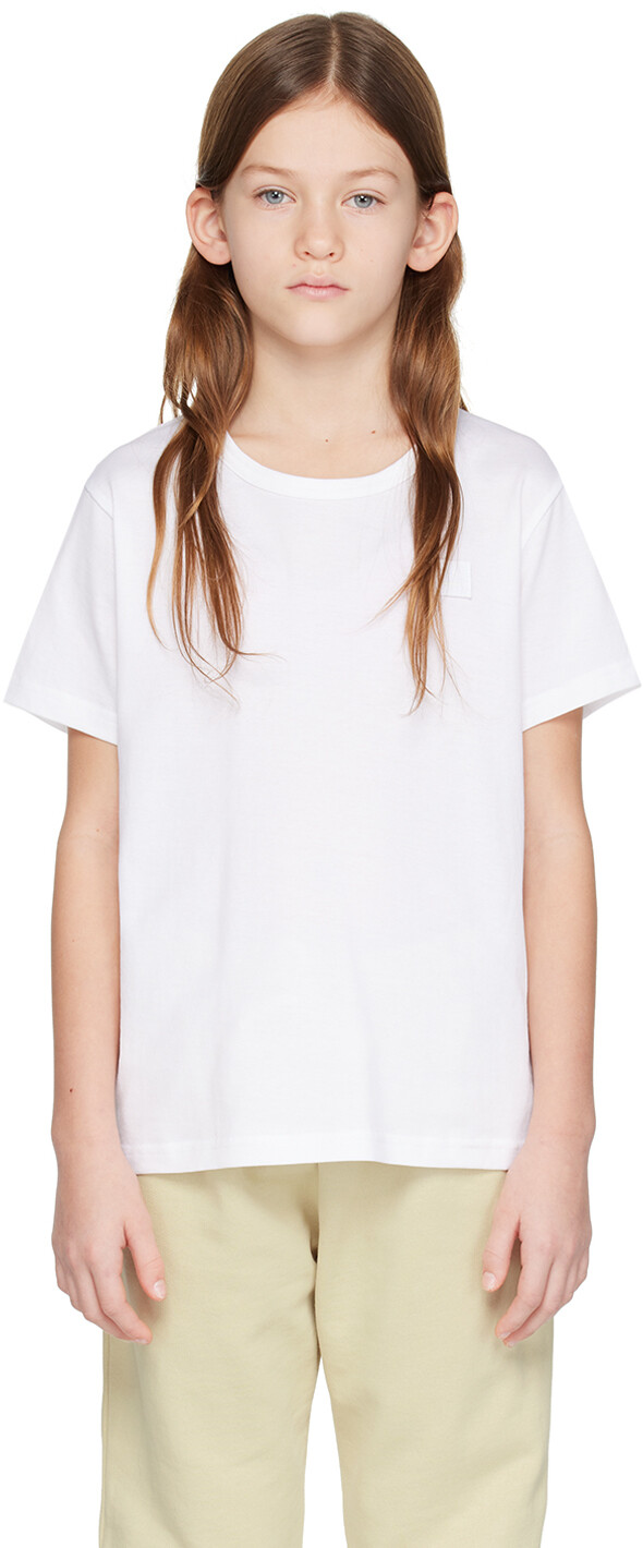 

Детская футболка с нашивкой Acne Studios, цвет White