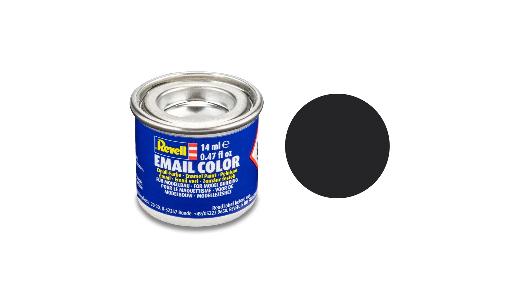 

Revell Email Color Tar Black, матовый, 14 мл, RAL 9021