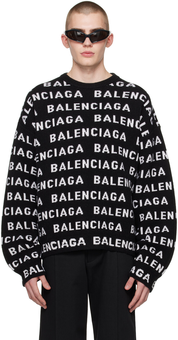 

Черный жаккардовый свитер Balenciaga