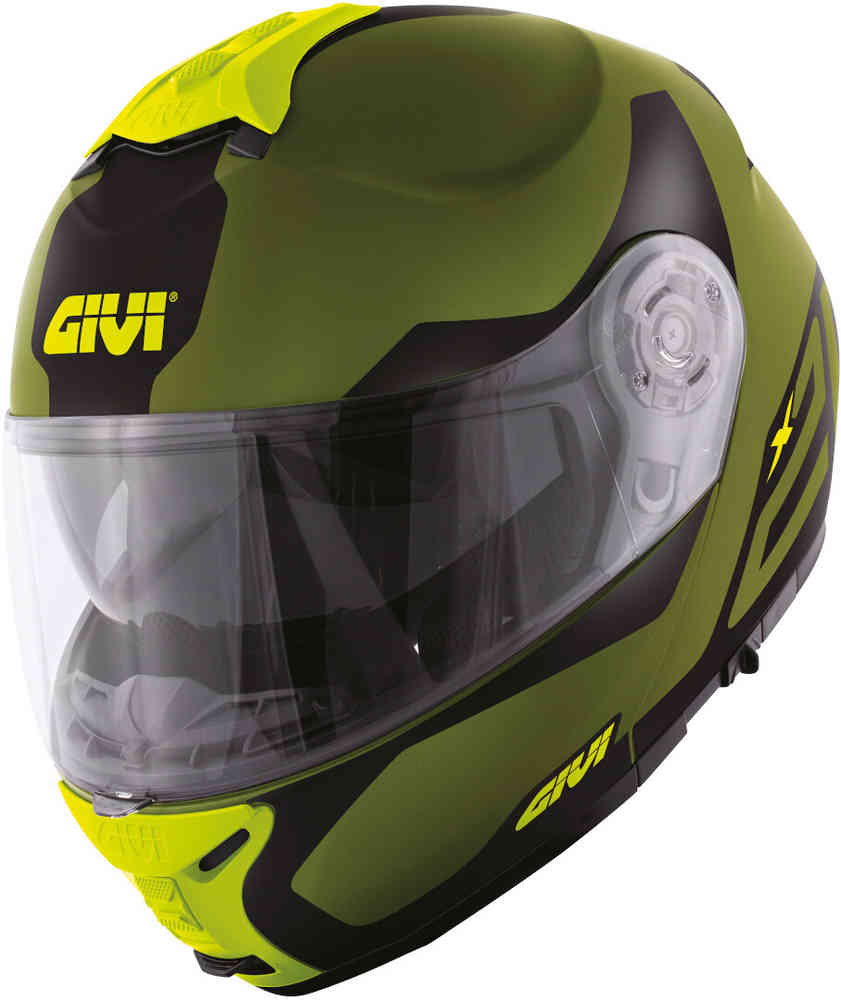 X.21 Шлем Challenger Spirit GIVI, зеленый мэтт набор колпачков givi z128 wingrack мм m3 для крышки черный