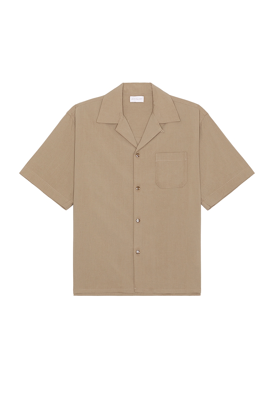 Рубашка John Elliott Camp Solid, цвет Oak рубашка john elliott hemi oversized цвет bubba check