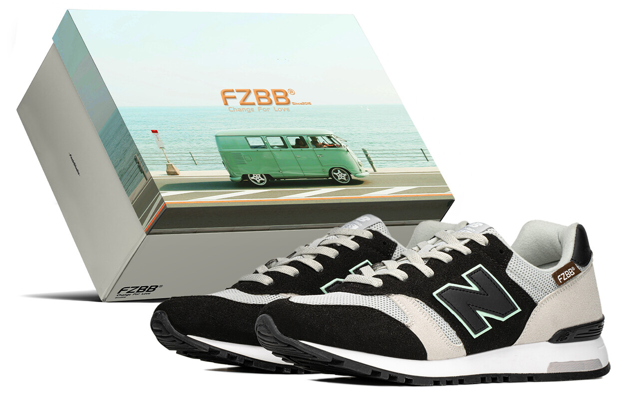 

Кроссовки NB 565 унисекс средней высоты, цвет черный/серый/зеленый New Balance