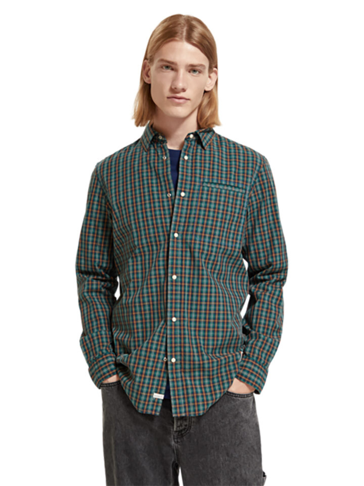 

Рубашка Scotch & Soda, цвет Grün/Orange