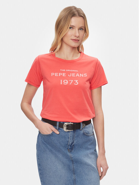 Футболка стандартного кроя Pepe Jeans, красный футболка стандартного кроя pepe jeans экрю
