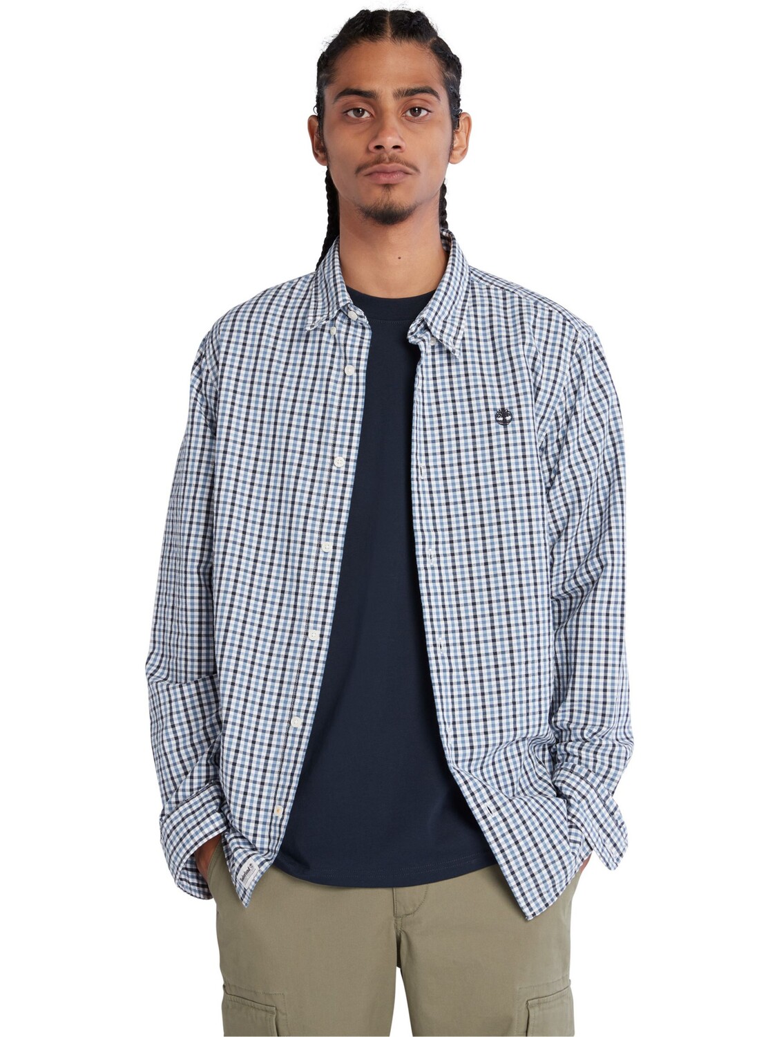 

Рубашка в клетку Timberland Elevated, цвет Captains Blue