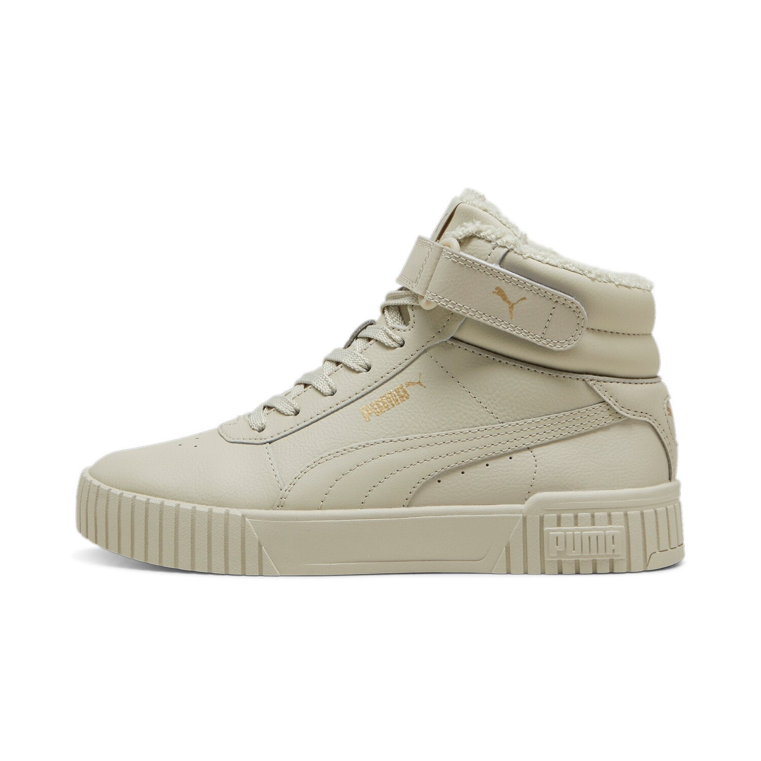 

Женские кроссовки PUMA Carina 2.0 Mid Winter, цвет Desert Dust/Gold