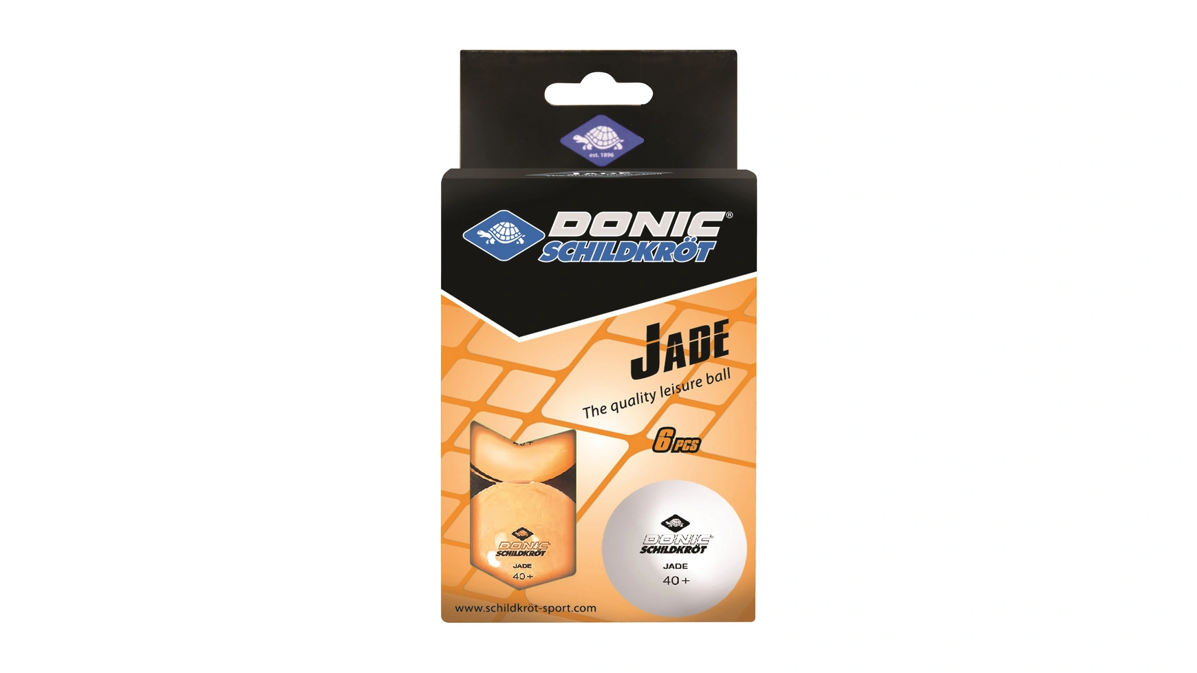 Donic Schildkröt Мяч для настольного тенниса Jade, качество поли 40+, 6 штук в блистере, оранжевый мяч для настольного тенниса prestige 6 шт оранжевый 2 упаковки