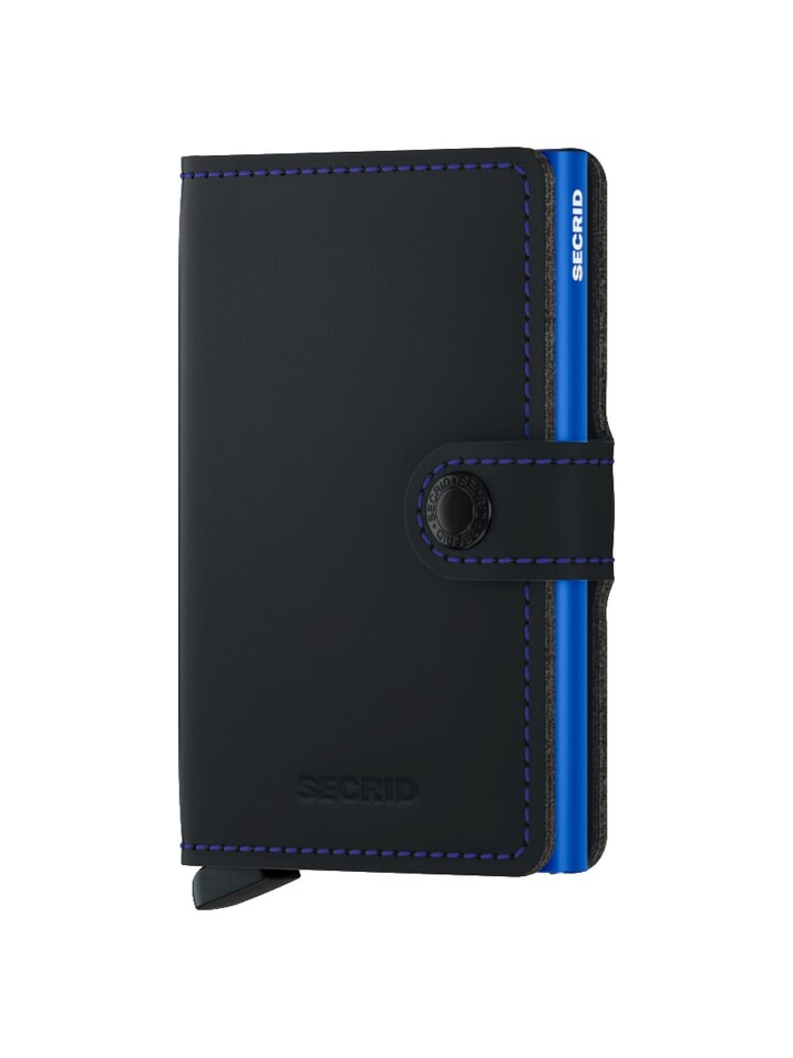 

Кошелек Secrid Matte Miniwallet RFID 65 cm, цвет black-blue