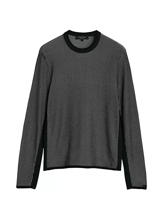 Свитер Harvey с круглым вырезом Rag & Bone, черный хлопковое поло harvey knit rag