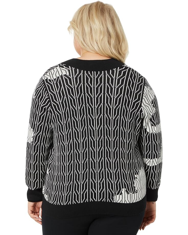 

Свитер NIC+ZOE Plus Size Deep Dive Dusk Sweater, черный мульти