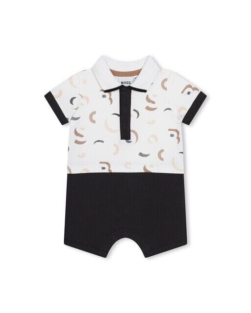 

Комбинезон для мальчика в сочетании с воротником-поло Boss Kidswear, мультиколор