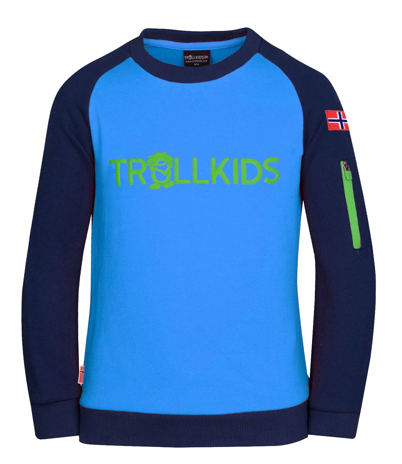 

Толстовка Trollkids Sandefjord, цвет Marineblau/Grün