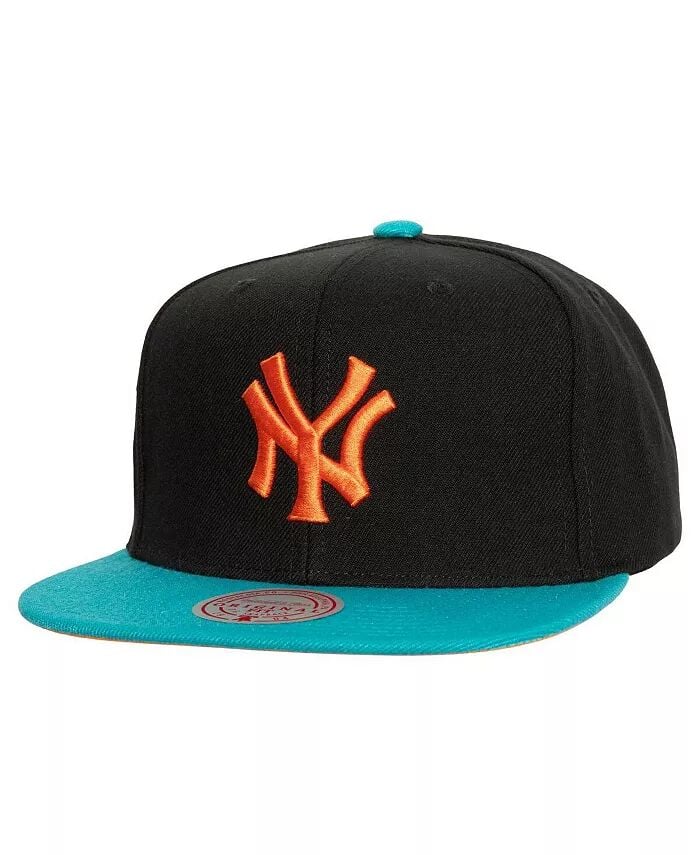 

Мужская черная, бирюзовая кепка New York Yankees Citrus Cooler Snapback Mitchell & Ness, черный