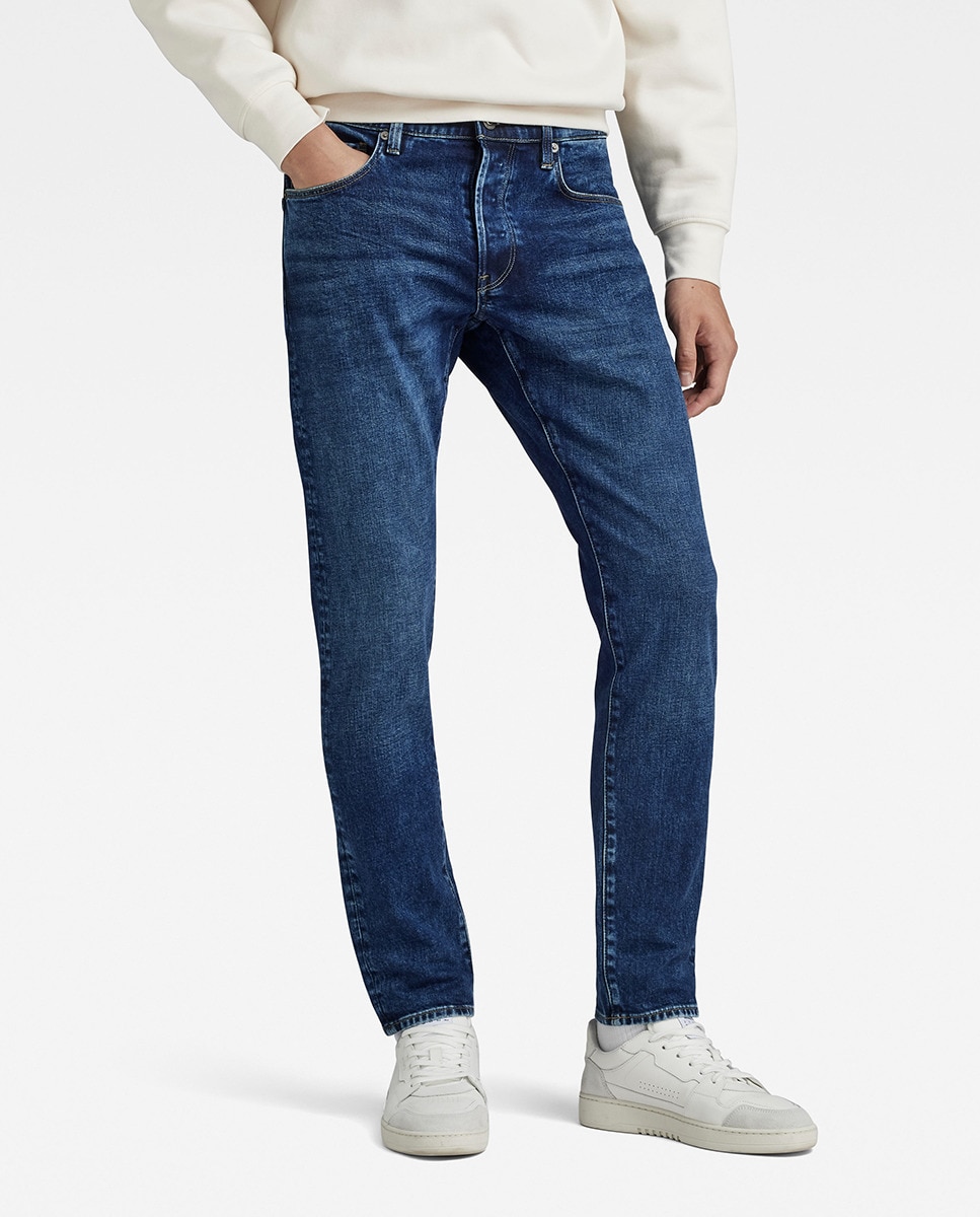 Мужские джинсы 3301 Slim с пятью карманами G-Star Raw, синий цена и фото