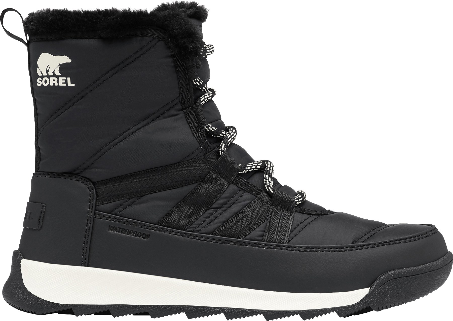 Короткие водонепроницаемые ботинки на шнуровке Whitney II — женские Sorel, черный ботинки женские wrangler courtney moto lace fur s wl22616 062 зимние черные 40