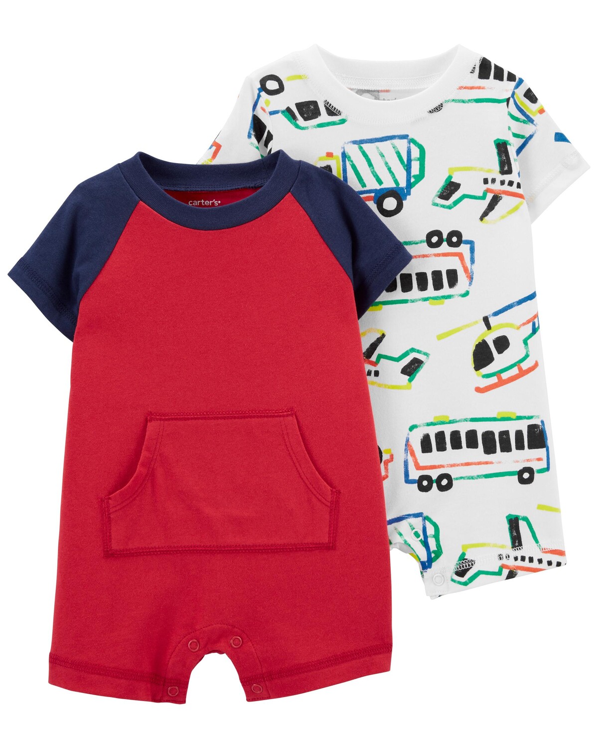 

Комплект из 2 хлопковых комбинезонов для малышей Carter's, красный белый