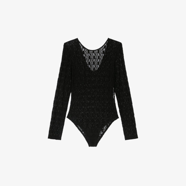 

Топ Maiserane из эластичной ткани с длинными рукавами Maje, цвет noir / gris
