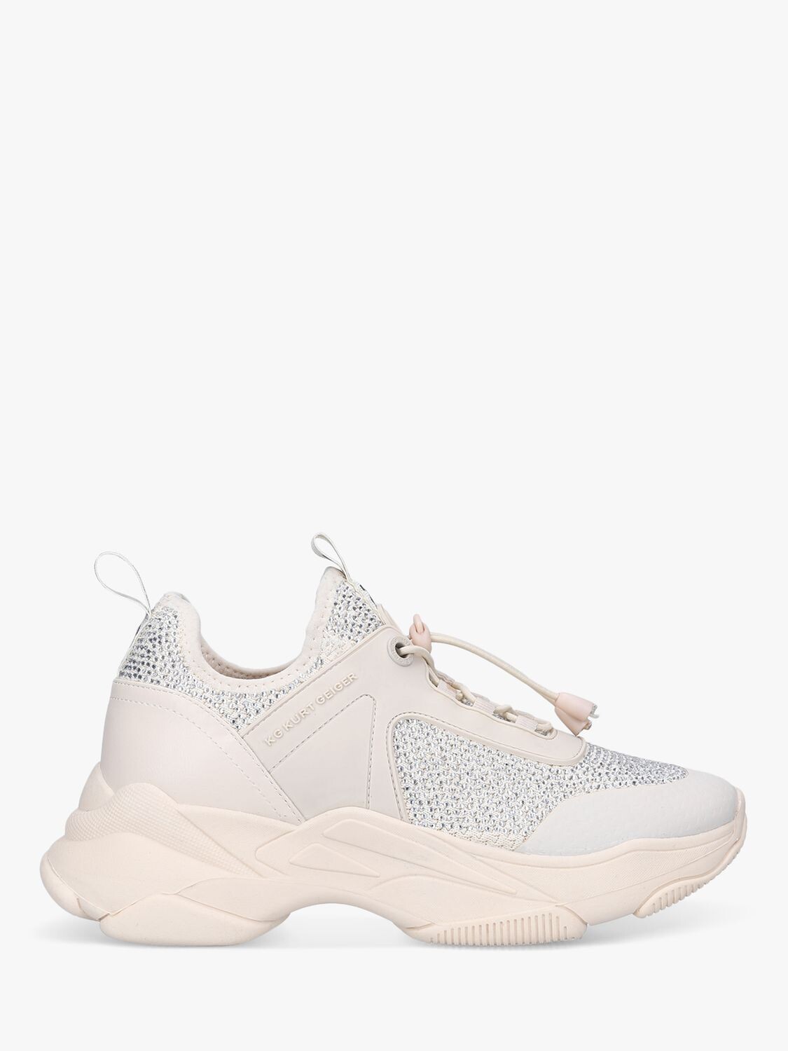 

Кроссовки KG Kurt Geiger Leighton, украшенные драгоценными камнями, Putty