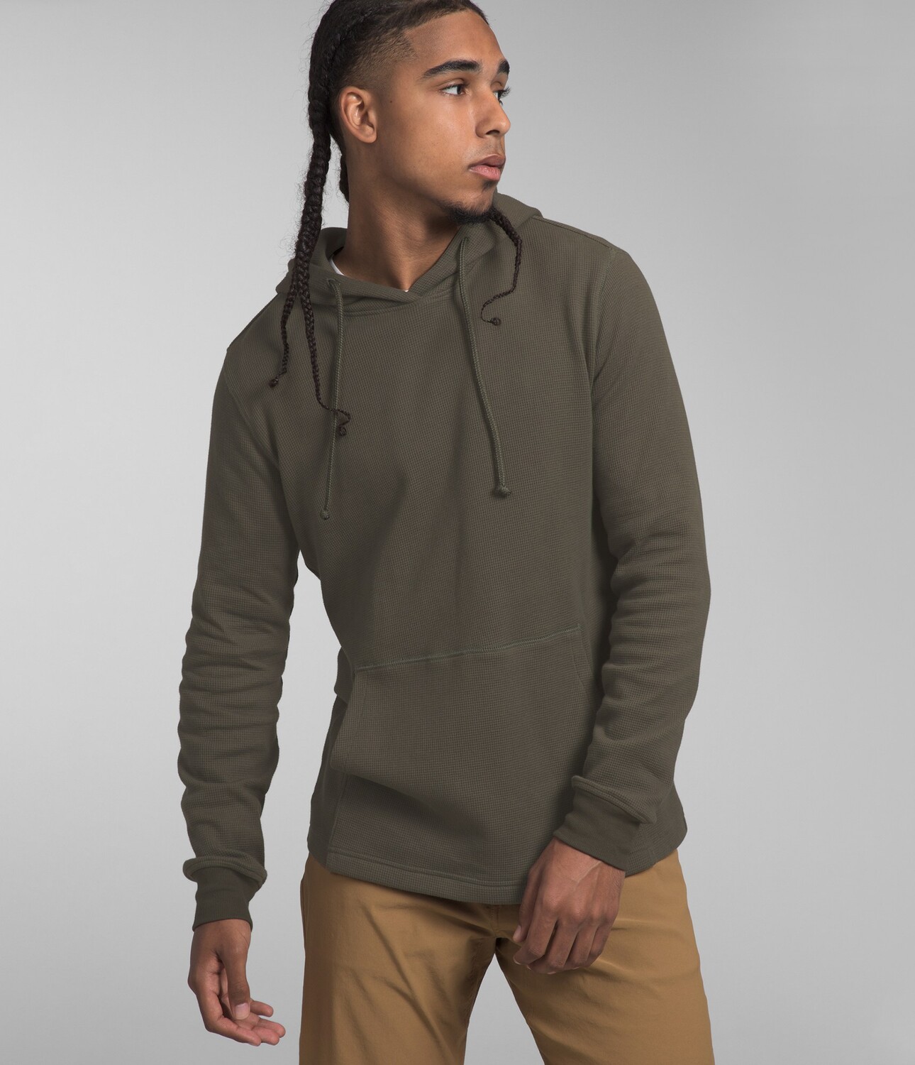

Термотолстовка с капюшоном Waffle - Мужская The North Face, зеленый