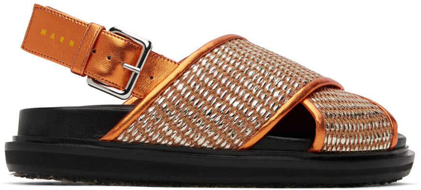 

Оранжевые сандалии Fussbett Sun Marni