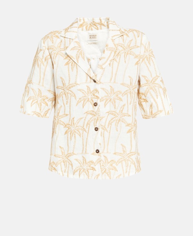 

Льняная блузка Scotch & Soda, цвет Caviar Black